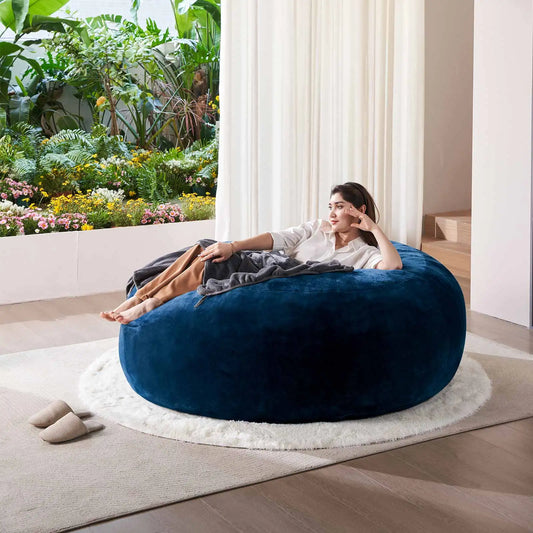 CN Guangdong Velvet Bean Bag Chair With Filling Included