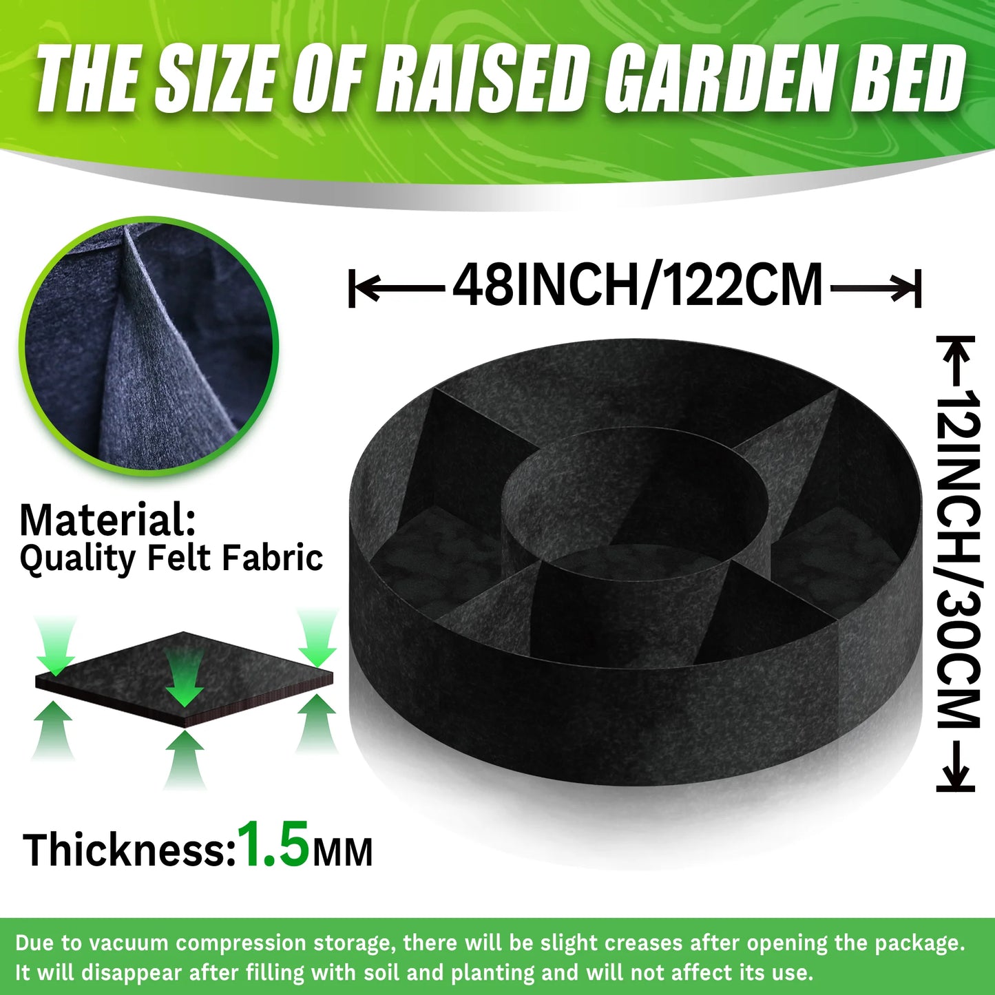 Fabric Raised Garden Bed With Handle Plant Grow Bags