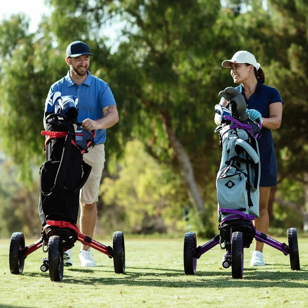 XMSJ Model 4.0 Golf Push Cart 3 Wheel Foldable Pro