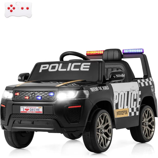 Police Ride On Car 12V Battery Remote Control LED Siren
