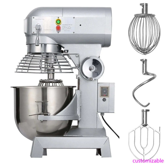 XMSJ Commercial Food Mixer Heavy Duty 110V Stainless Steel Bowl