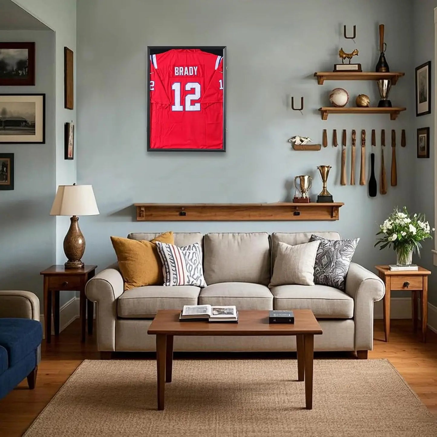 XMSJ Jersey Display Case With UV Protection Acrylic