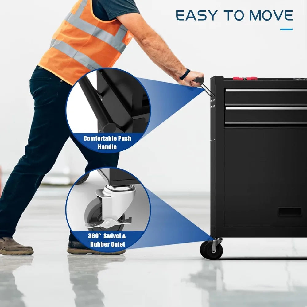 XMSJ Large Tool Chest With Detachable Garage Rolling Box