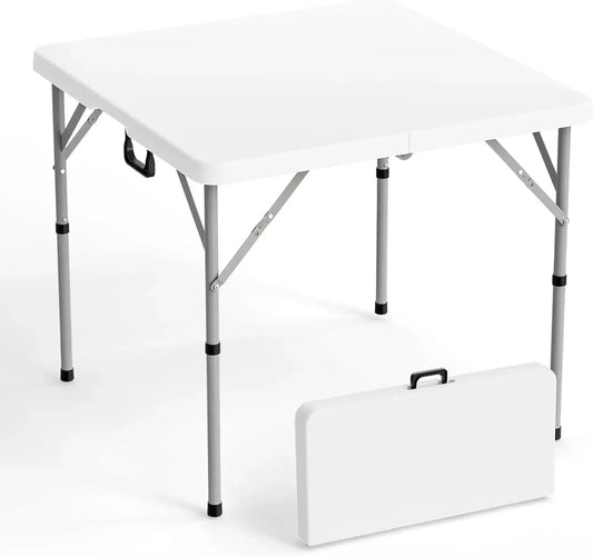XMSJ Foldable Square Table Bi Folding Portable Card Table