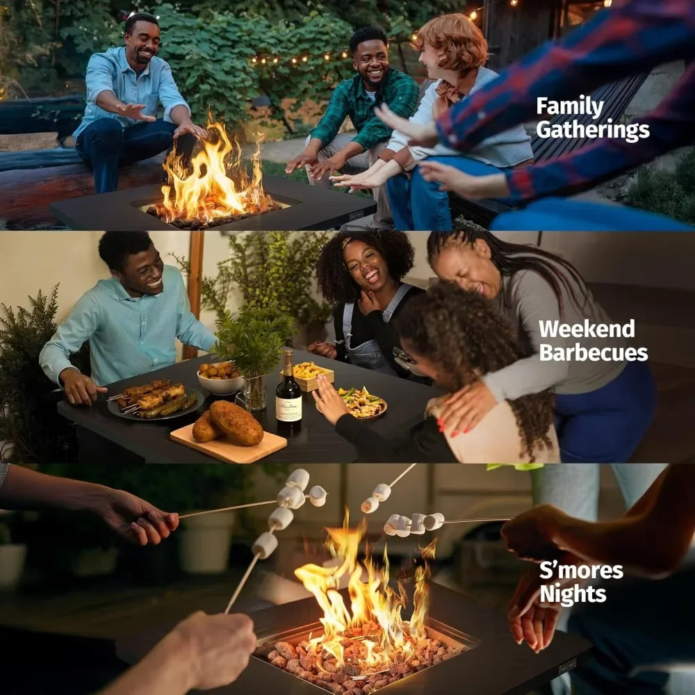 XMSJ Outdoor Propane Fire Pit Table 52,000 BTU USA