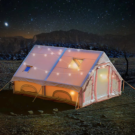 4 Season Inflatable Camping Tent With Hand Pump All Weather