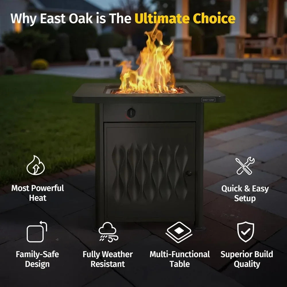 XMSJ Outdoor Propane Fire Pit Table 52,000 BTU USA