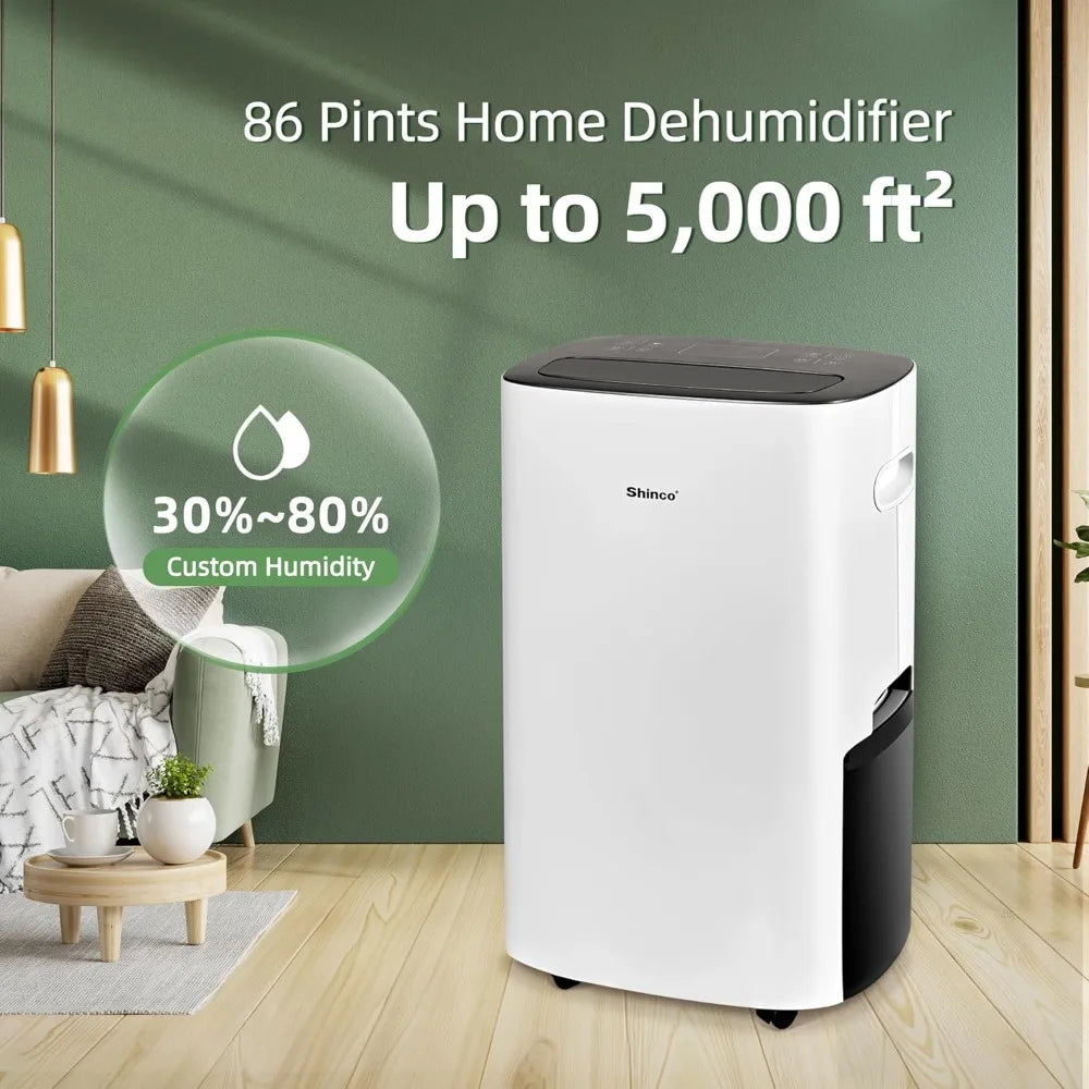 XMSJ Dehumidifier For Home Basements With Auto Drain