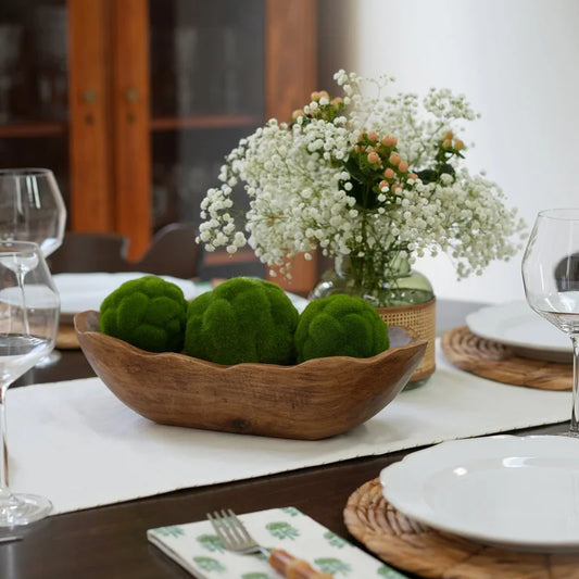 Hign Concerned Dough Bowl Wooden Centerpiece For Tabletop Decor