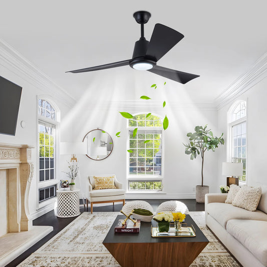 Remote Control Ceiling Fan Light Modern Farmhouse Living Room