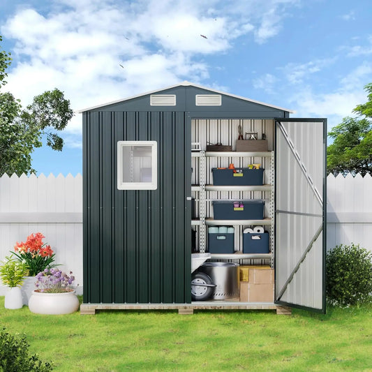 XMSJ Vertical Outdoor Steel Storage Shed With Lockable Doors