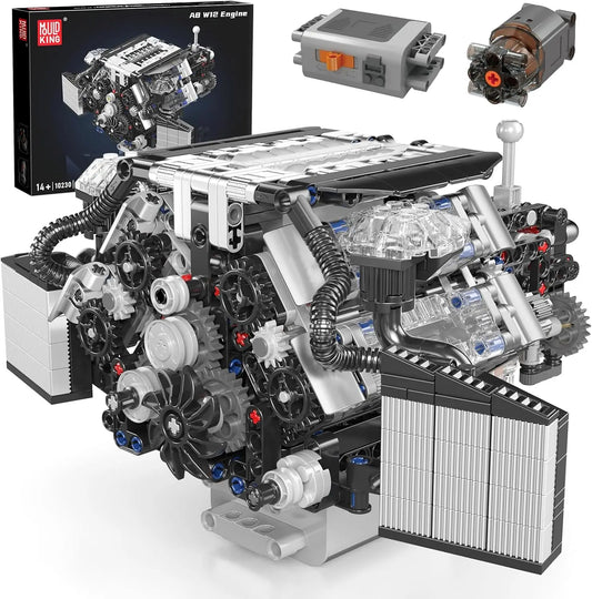 W12 Engine Building Block Model Kit For Adults
